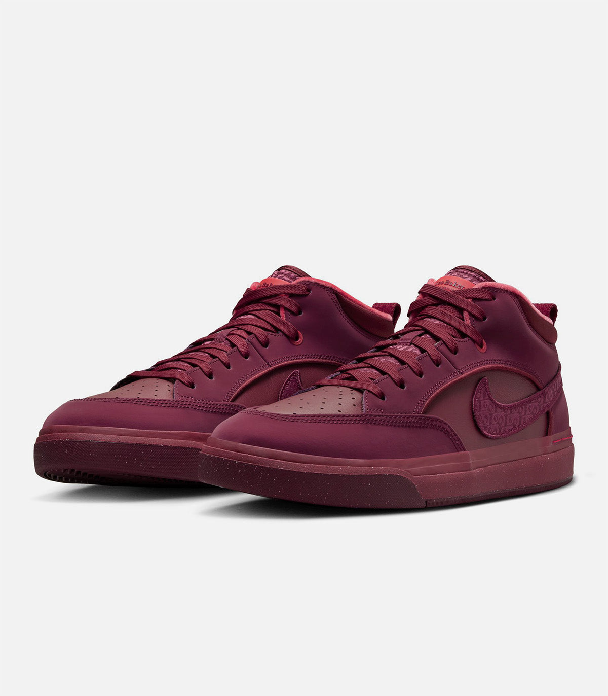 ? Nike SB Leo Lacey Baker X Bruin Hi ISO Maroon Skate Sneakers Men\'s Size 9 ? Nike SB React Leo Premium in Dark Beetroot/Team Red  main image 4