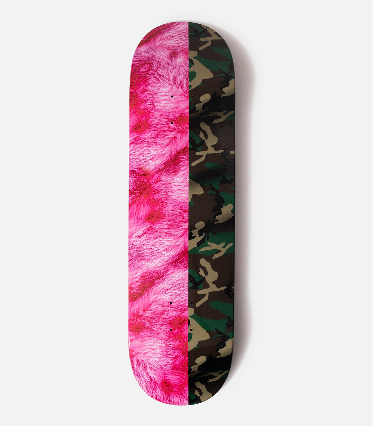 【らしい。】VIOLETピンクファー迷彩スケートボードデッキ8.38インチ Violet Pink Fur And Camo Deck – Atlas