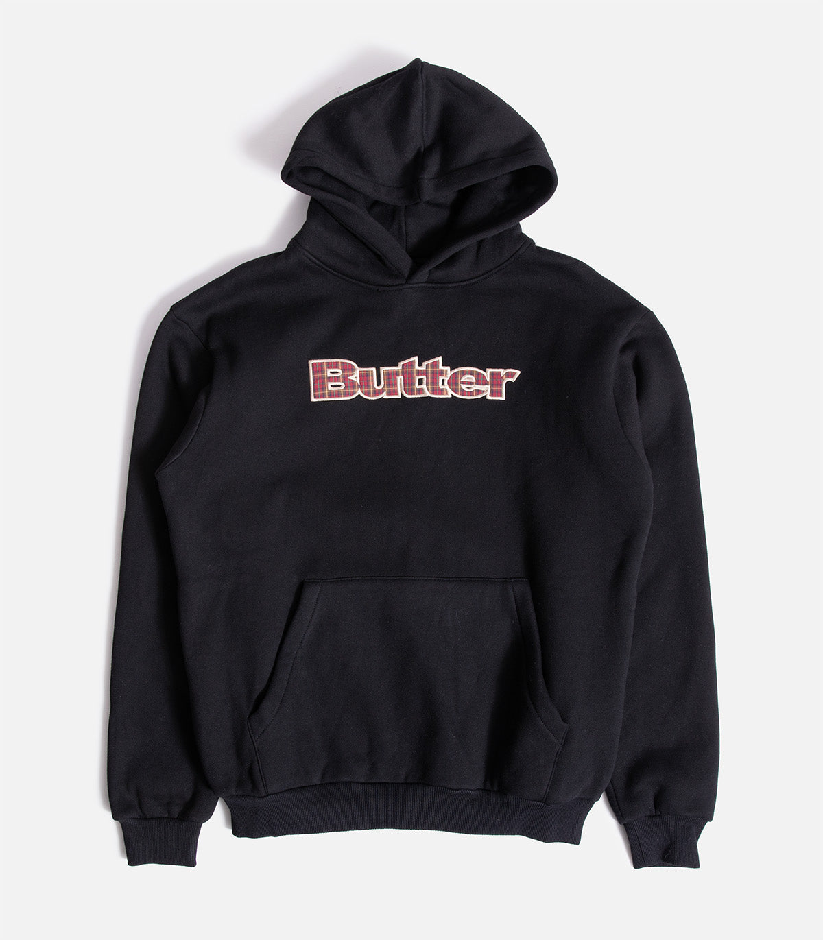 Butter Goods Plaid Logo Applique Hooded Sweatshirt – Atlas