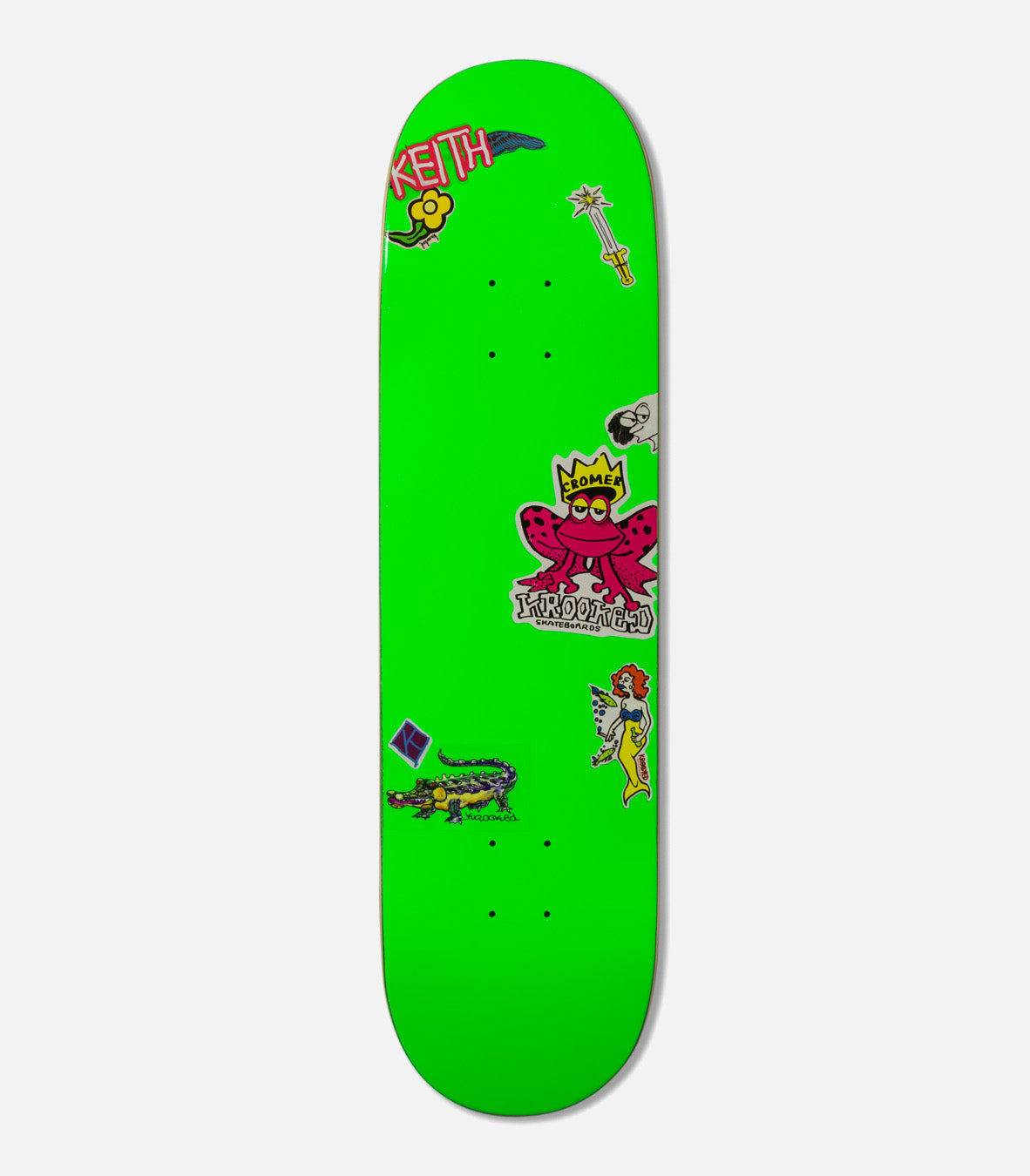 Krooked Brad Cromer Neon Sticker Deck – Atlas