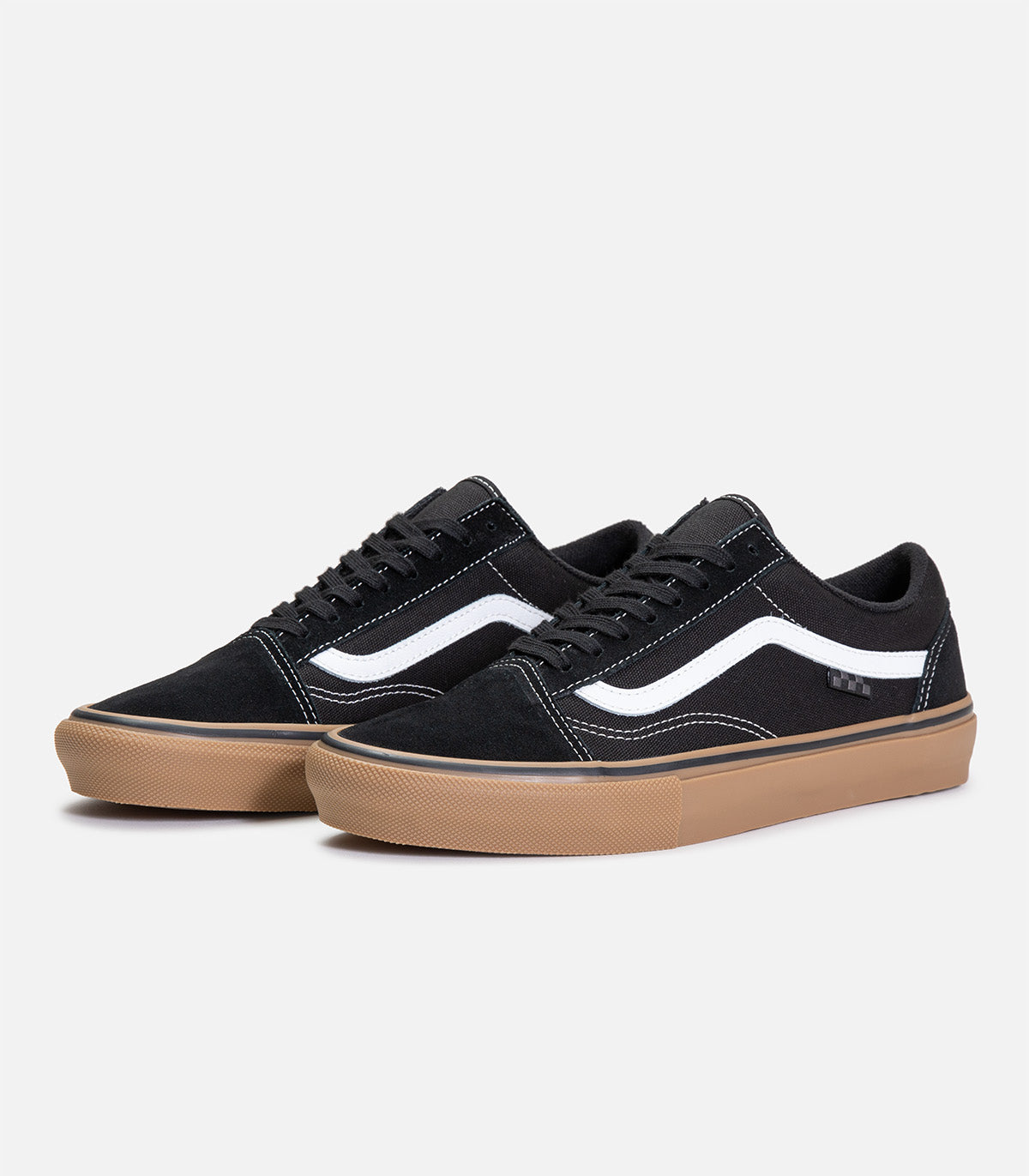 adidas gazelle silver green womens Vans Skate Old Skool Black Gum White Skate Shoes UK 9 / US 10