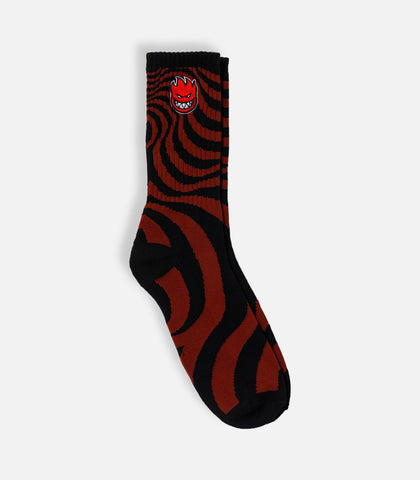 Spitfire Bighead Fill Swirl Embroidered Socks