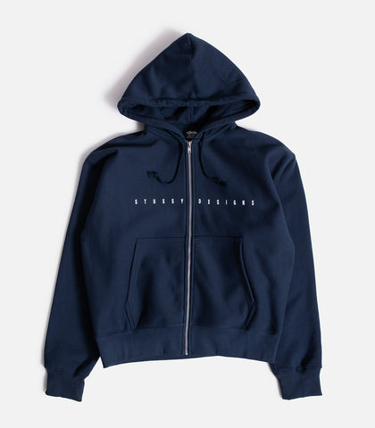 Stussy S Box Zip Up Hooded Sweatshirt
