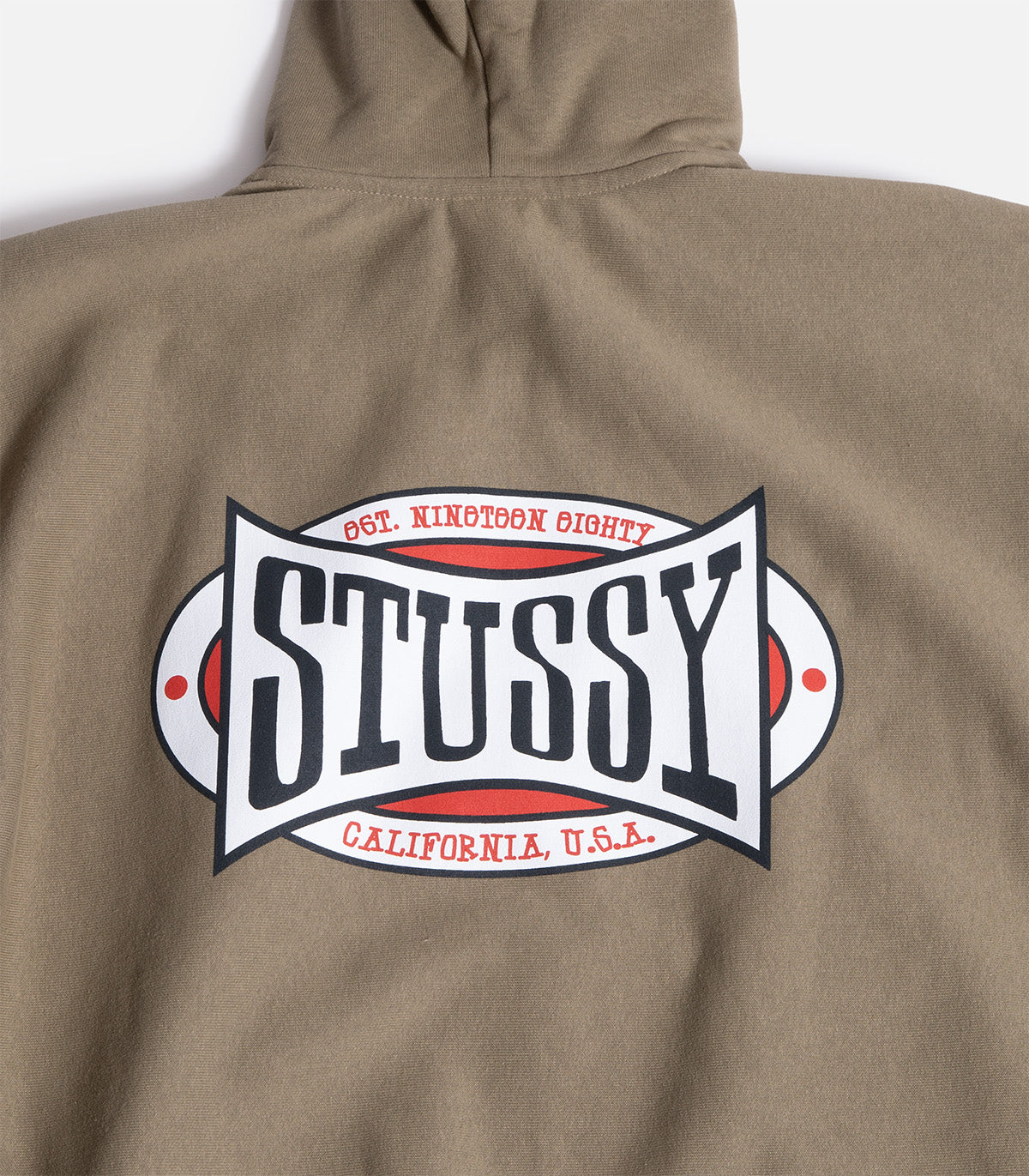 Stussy Champion Oval Zip Up Hooded Sweatshirt