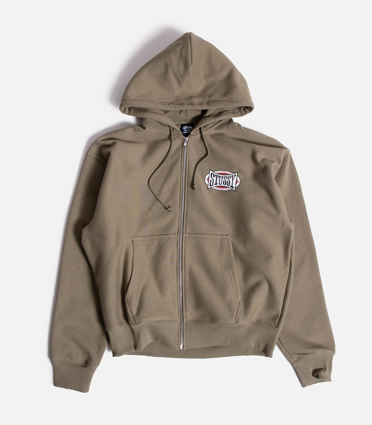 Stussy Champion Oval Zip Up Hooded Sweatshirt