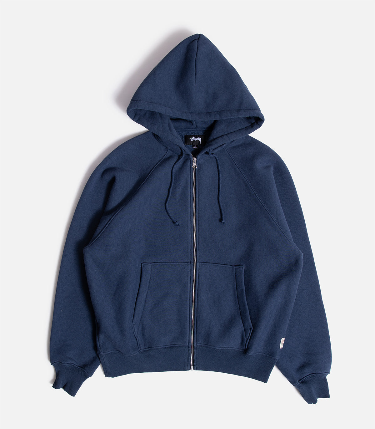 Stussy Raglan Zip Up Hooded Sweatshirt