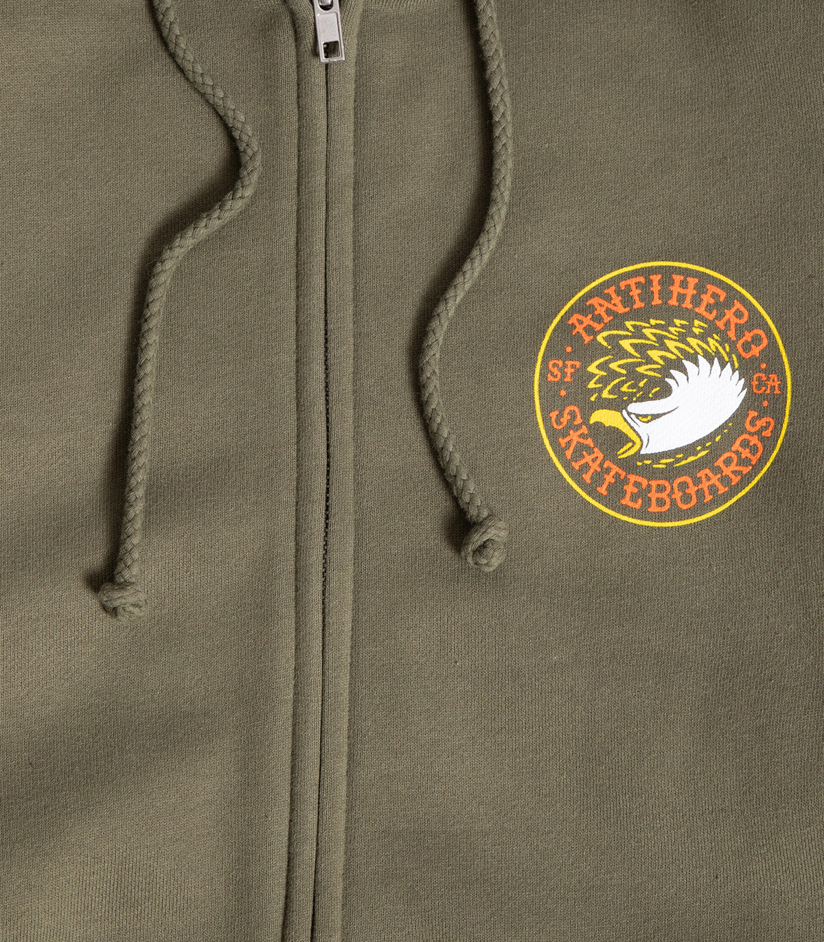 Antihero Eagle Round Zip Up Sweatshirt