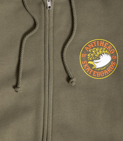 Antihero Eagle Round Zip Up Sweatshirt