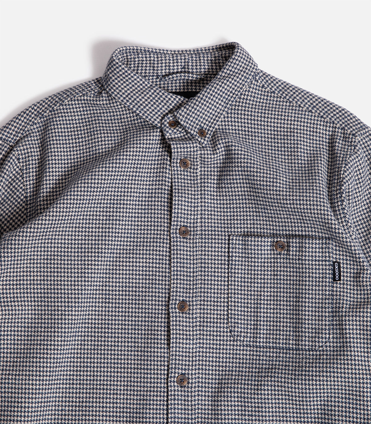 GX1000 Houndstooth Long Sleeve Button Down Shirt
