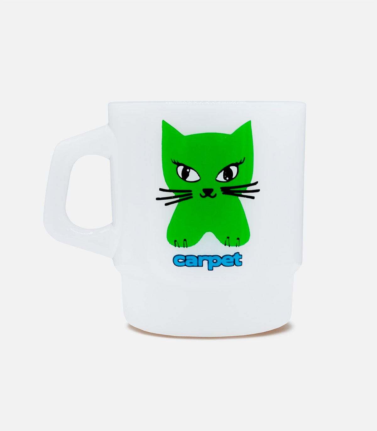 Carpet Cat Milk Glass Mug