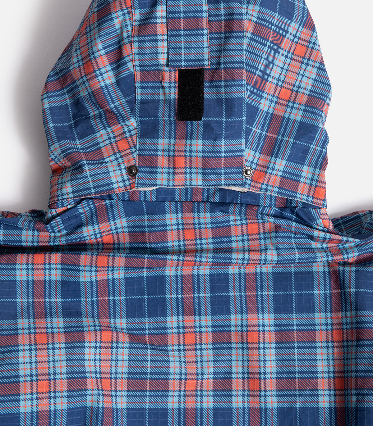 Carpet Reversible Plaid Hooded Rain Jacket