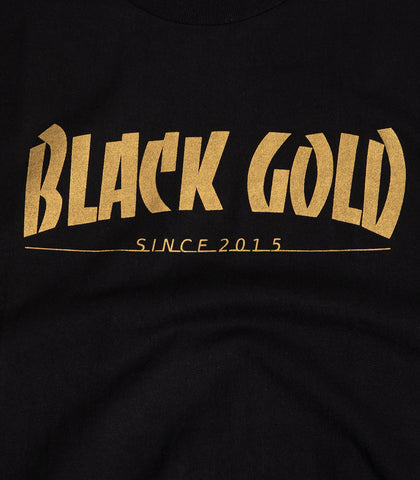Black Gold Magazine Text T-Shirt