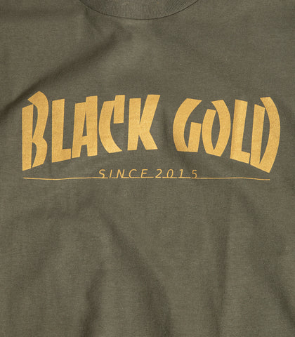 Black Gold Magazine Text T-Shirt