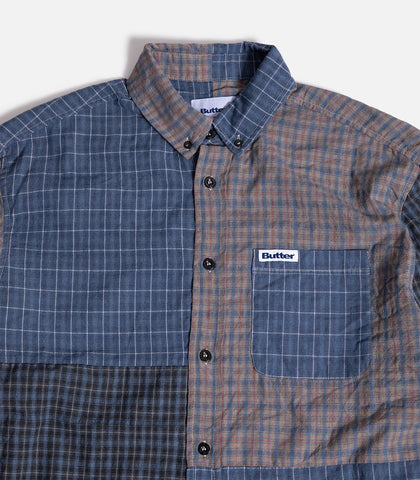 Butter Goods Patchwork Plaid Long Sleeve Shirt