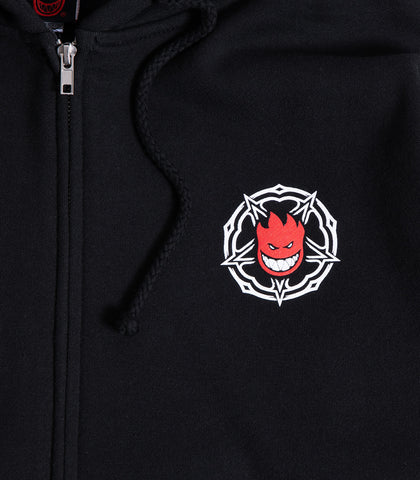 Spitfire Pentagram Drip Zip Up Hooded Sweatshirt